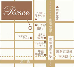 淀川区の美容院・美容室Rosce／ロシェ　アクセスマップ